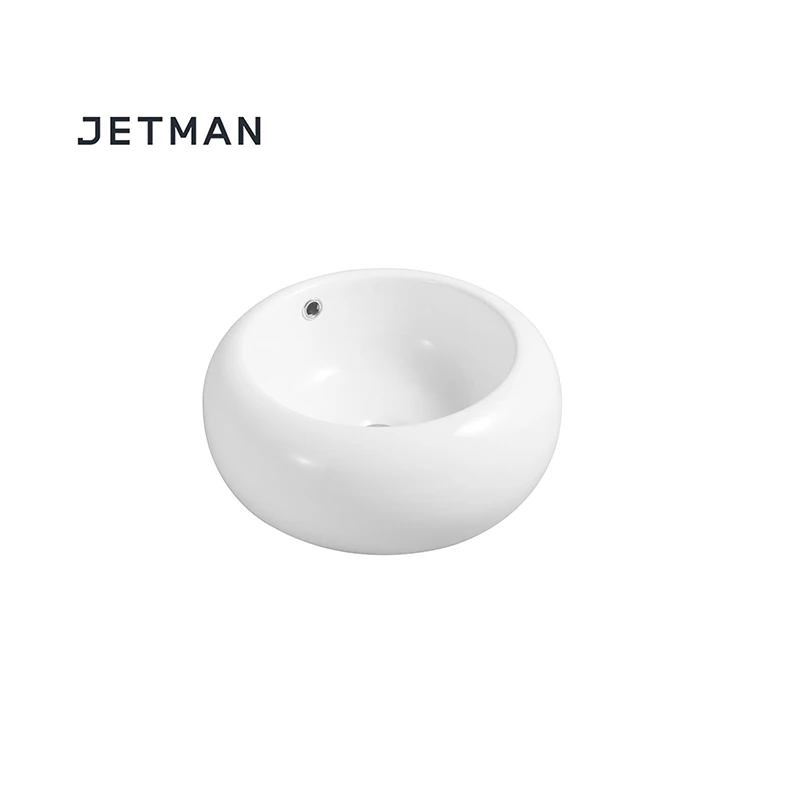 JM7802 580*390*145 Vanity top bathroom countertop art ceramic hand oval wash basin