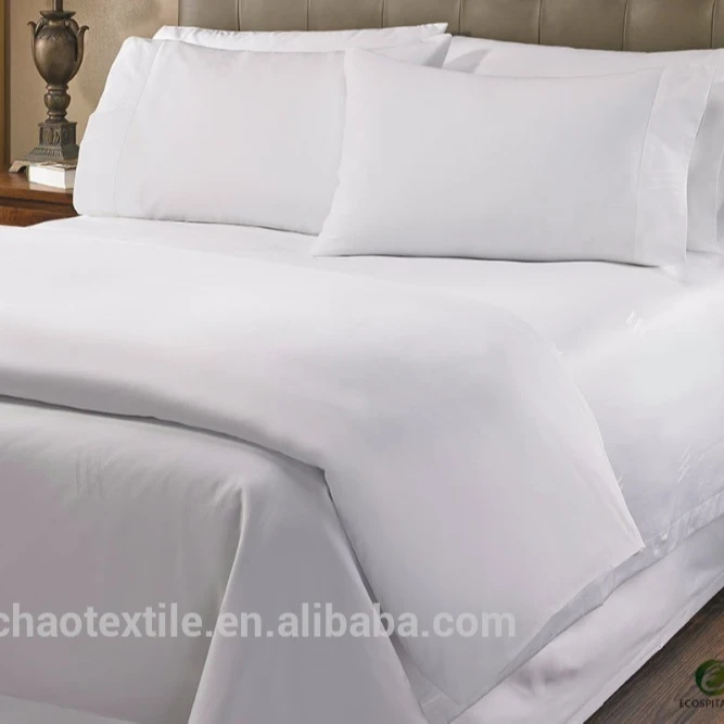 Foshan Factory Fitted Sheets With Elastic Luxury Hotel Bed Sheets 100% Cotton