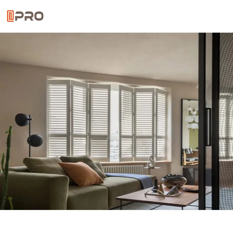 Newest Fashion Condominium Aluminum Louver Window Sunshade Plantation Shutter
