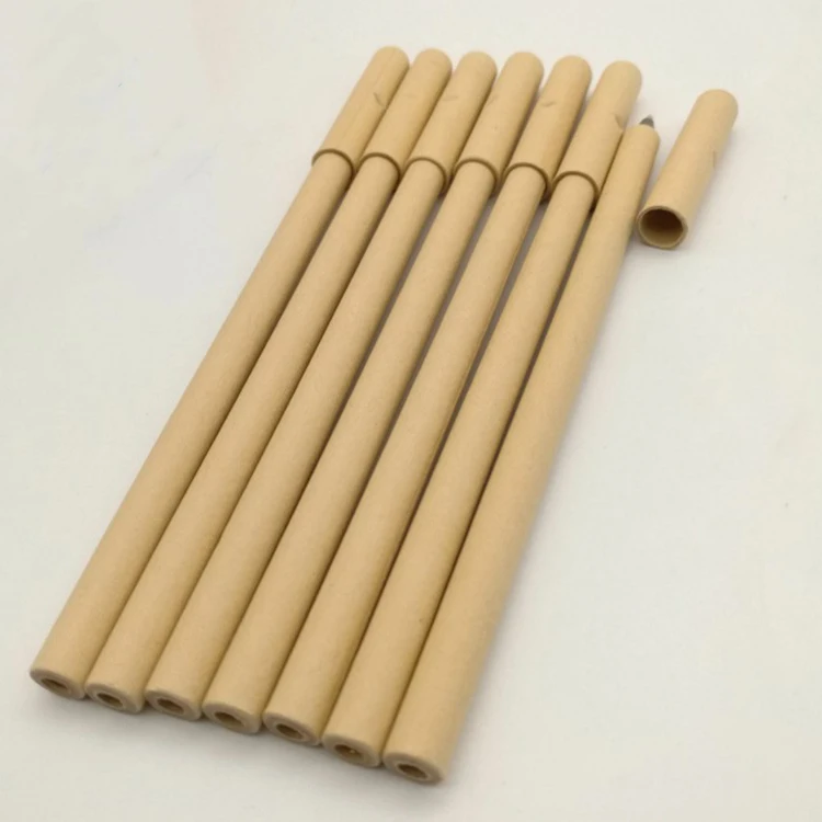 Customized Logo Printed Recycle Paper Promotional Ball Pen Eco-friendly OEM Ballpoint Pen Snowman Water Globe Pen