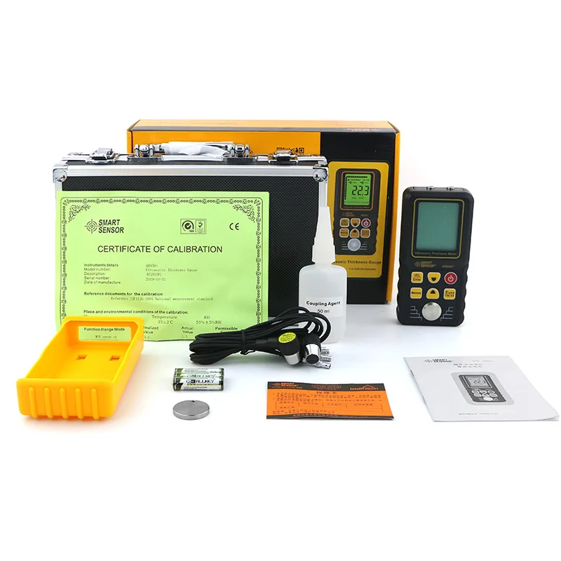 Smart Sensor AR850+ Digital Non-Destructive Metal Steel Ultrasonic Thickness Meter Range 1.2~225mm  Ultrasonic Thickness Gauge