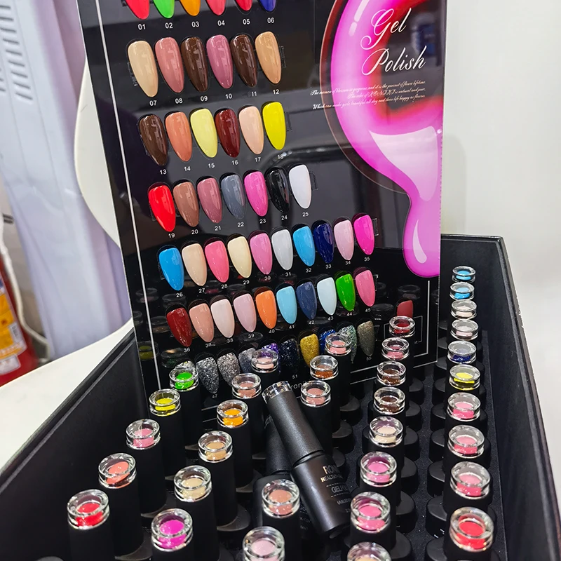 RONIKI nails polish colour uv gel set 60pcs/kit Manicure Nail Art Salon Base and Top Coat Enamel Varnish Uv gel nail polish set
