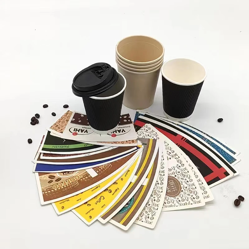 Customized Color Single Wall Paper Cups for Hot Water Tea Coffee Glass with Lids