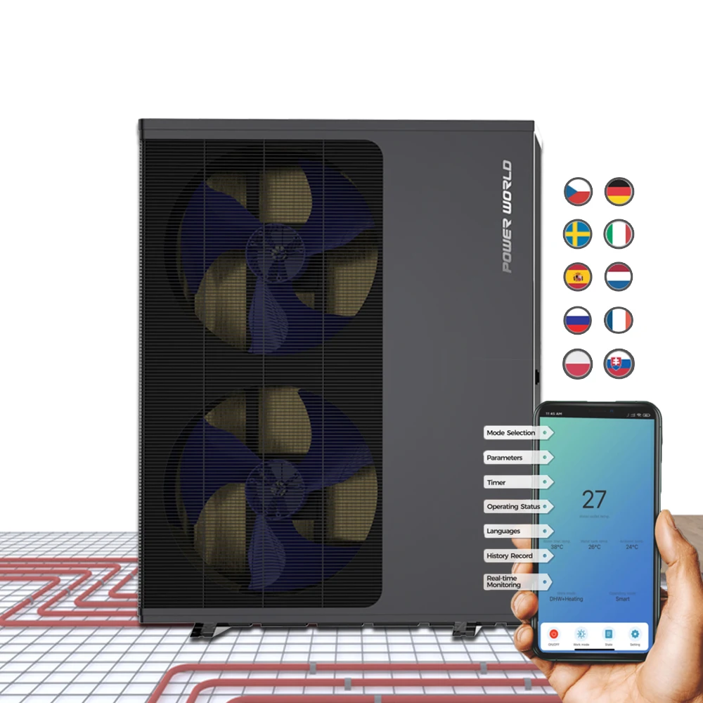 Erp A+++ scop best quality heat pump green gas r290 6kw home heat pump with inverter technology