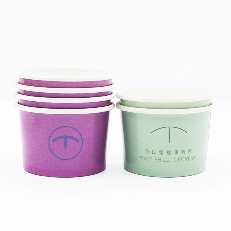 4oz Disposable ice cream paper cup paper tasting bowl yogurt paper cup thickened