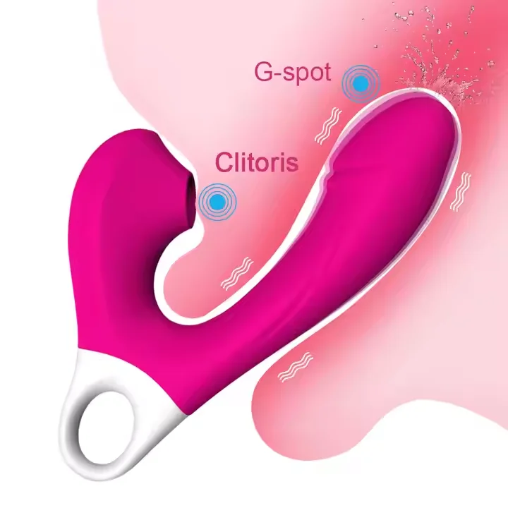 10 frequency vibration 5 sucking mode 2 in 1  G Spot vibrator dual head girl masturbation stimulating sex toys for women couples