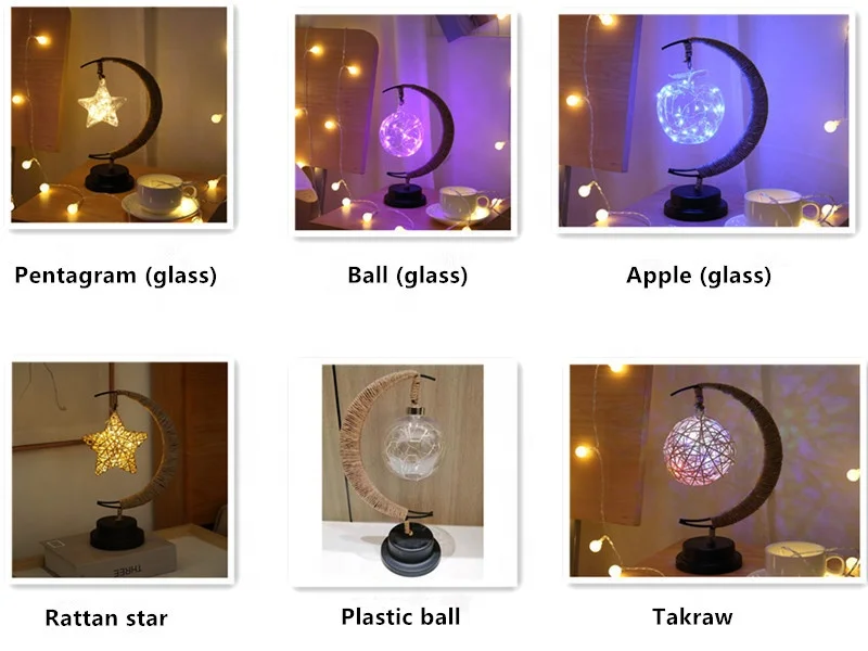 LED Moon Lamp Kids, Hanging Moon Lamp , Night Light for Home Decorations