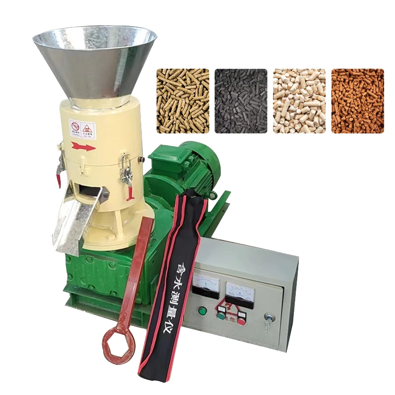 Biomass Fuel Pellet Machine Sawdust Straw Wood Flat Die Biomass Fuel Granulator in France