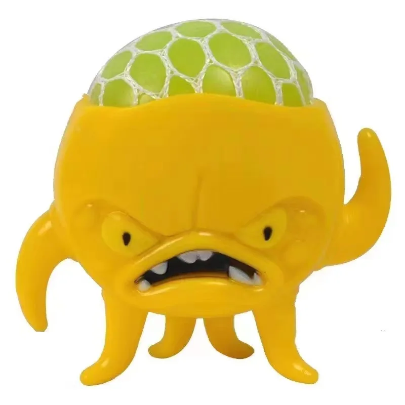 Monsters shape Squeeze Ball  for Stress relief rubber squishy grape mesh ball toy