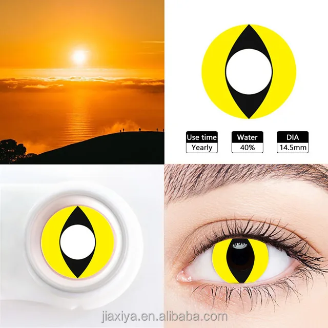 Cat Eye Series Colored Cosplay Contact Lenses Halloween Crazy Color Lens for eyes