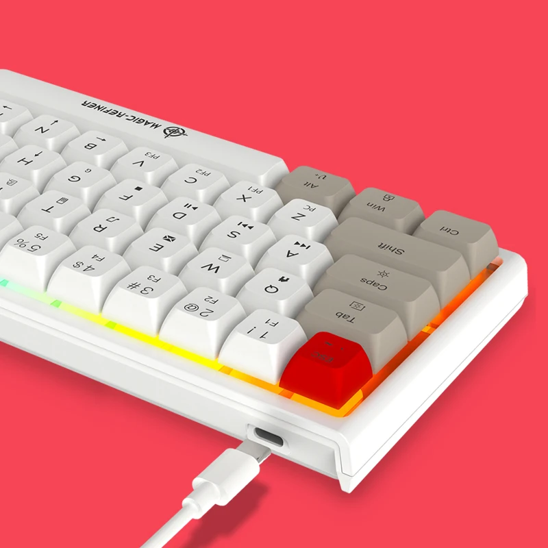 Magic 2021 новая MK26 RGB трехрежимная настоящая механическая клавиатура маленькая легкая