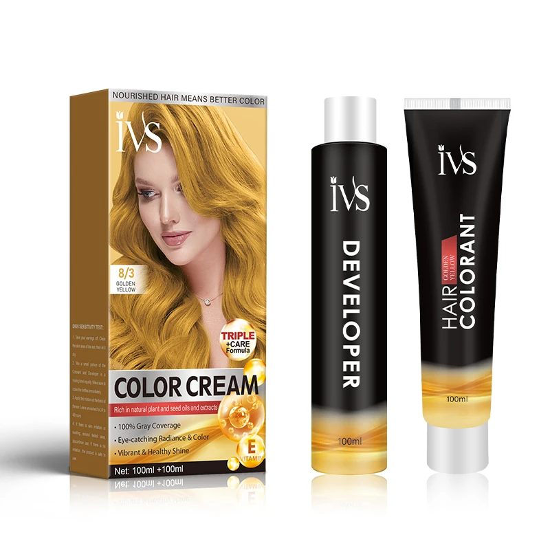 IVS China Professional Hair Dye Product Factory Price Salon Use Wholesale Hair Color Cream with No Ammonia Hair Dye Brands