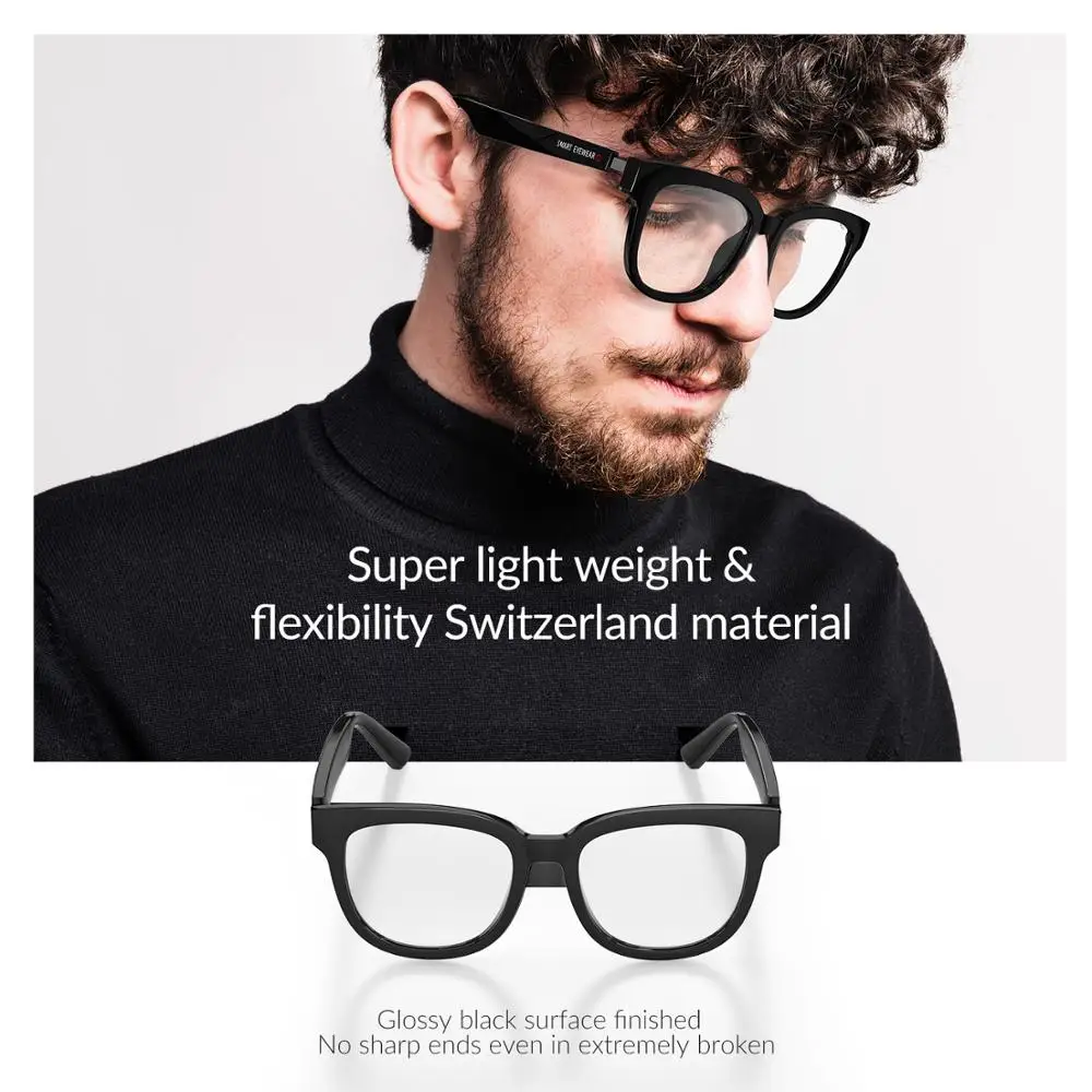 NEW design eyewear smart glasses frame eyeglasses android iOS smart sunglasses