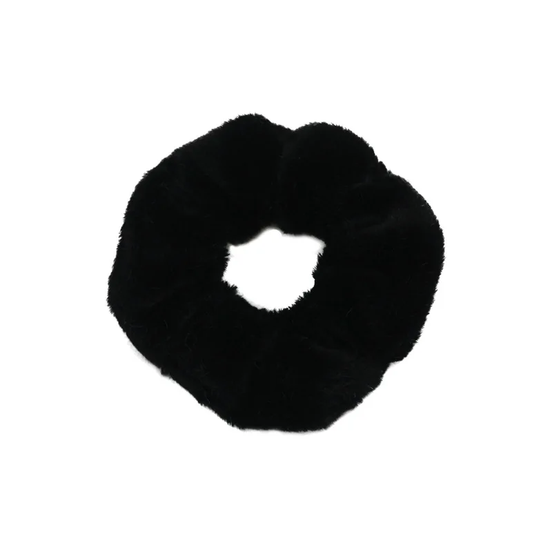 Winter Imitation Rabbit Large Soft Faux Fur Plush Hair Scrunchies Fluffy Hair Band Rope Children Korean Headwear Scrunchies