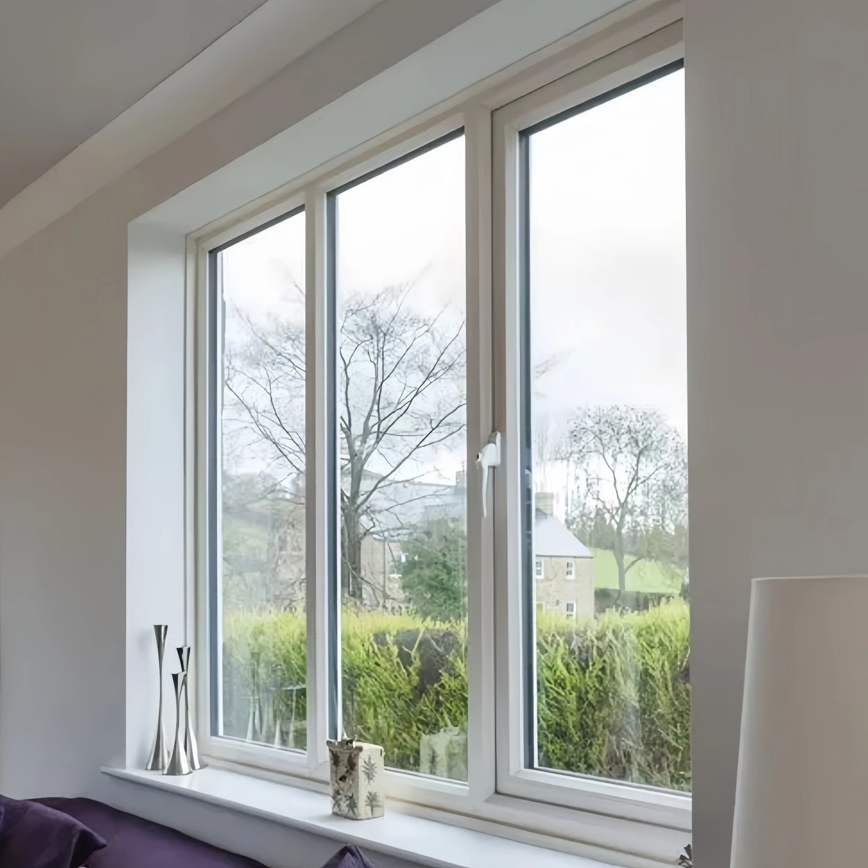 Customized Standard Hurricane Impact double glazed Tilt Turn upvc Doors And Windows Villa House pvc vinyl Swing Window for sale