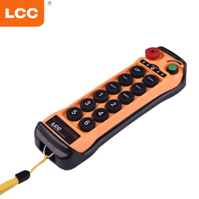 Q1200 Radio remote control tipper truck crane used smart start stop button system for hydraulic