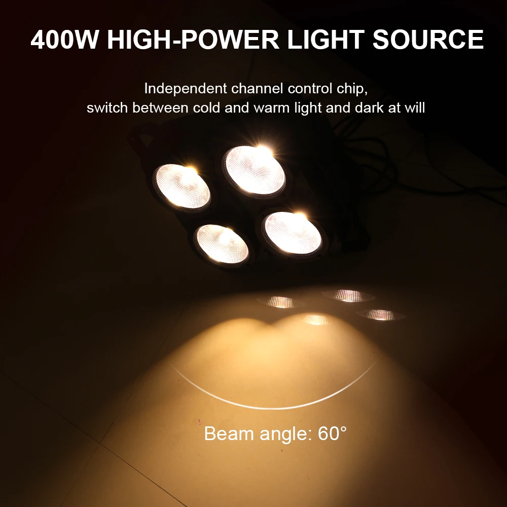 VALAVA 4x100W 4 Eyes 4*100W DMX512 2In1 COB Blinder Audience LED Blinder Par Light For Theater Studio
