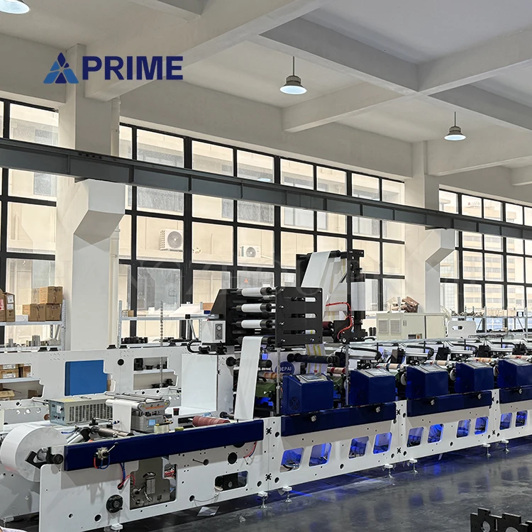 3 Inch air Shaft Pvc Shrink Plastic Film Paper Bag Label Flexo Printing Machine, LED UV Oven Sticker Flexographic Press Printer