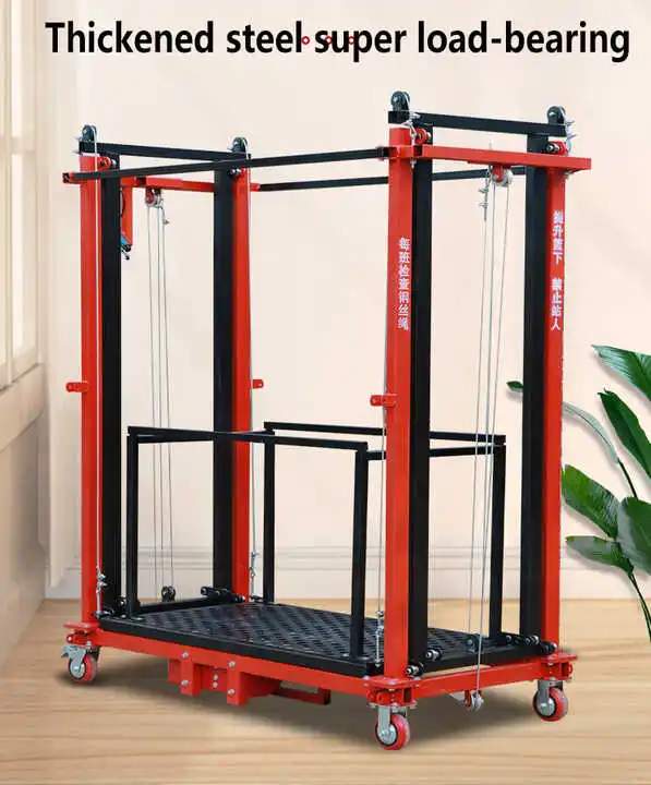 2-8M 500KG Remoto Control Electric Lifting Ladder Scaffolding Mobile Telescopic Folding Platform