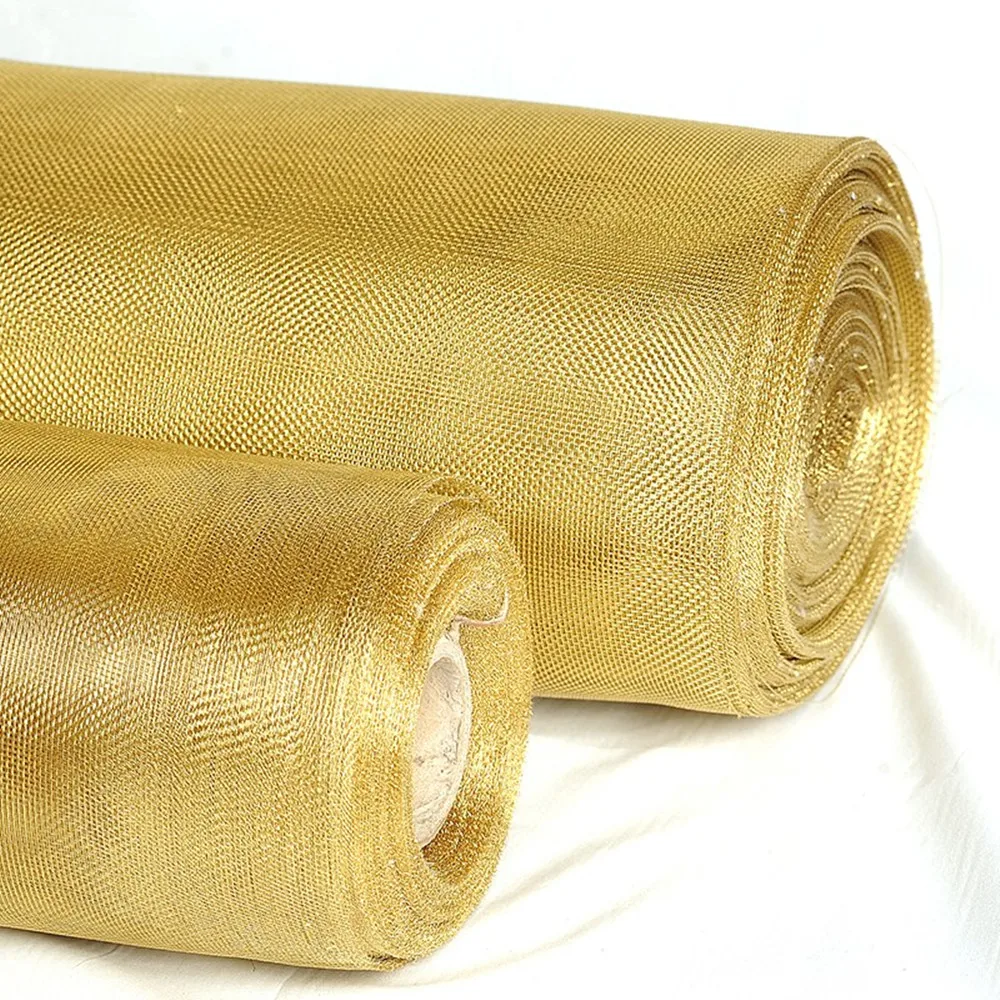 Brass woven screen mesh cloth pure copper shielding decorative wire mesh discs for faraday cage
