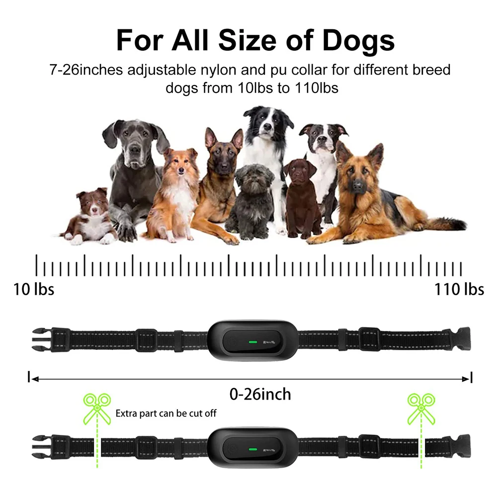 
China Pet Supplies Wholesale Electric Dog Shock Collar 100% Waterproof No Bark Collar 