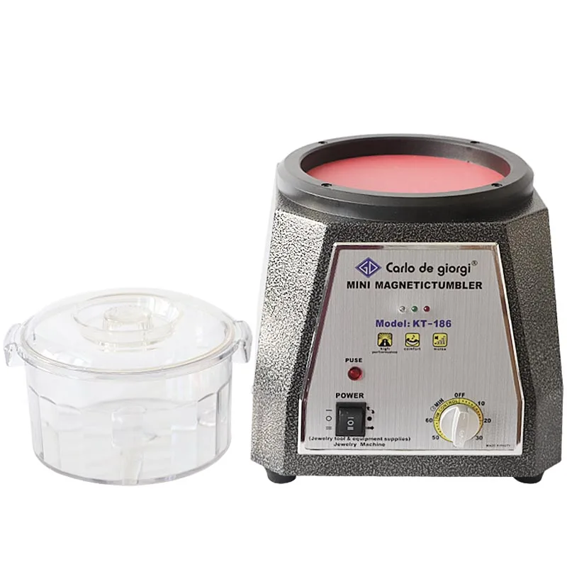 KT186 220V Electromagnetic magnetic polishing machine  metals Polisher Diamond Jewelry Polishing Tumbler grinding machine