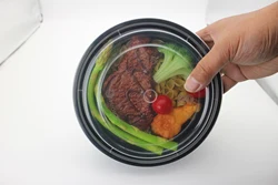 300ml Plastic Bowl  Logo Microwave Reusable Round Shape Take Out Food Containers