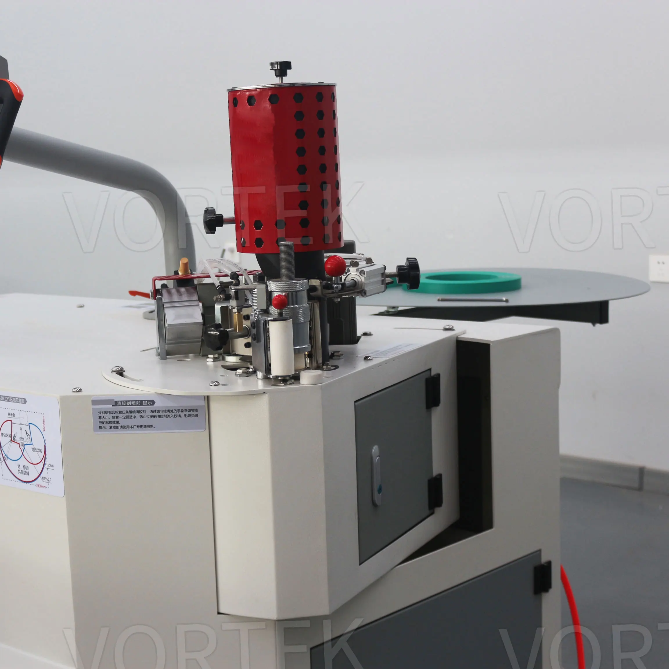 KN-620-3 Woodworking Full Automatic Folding Arm Edge Bonder Straight Line Curved Edge Banding Machine With Trimmer