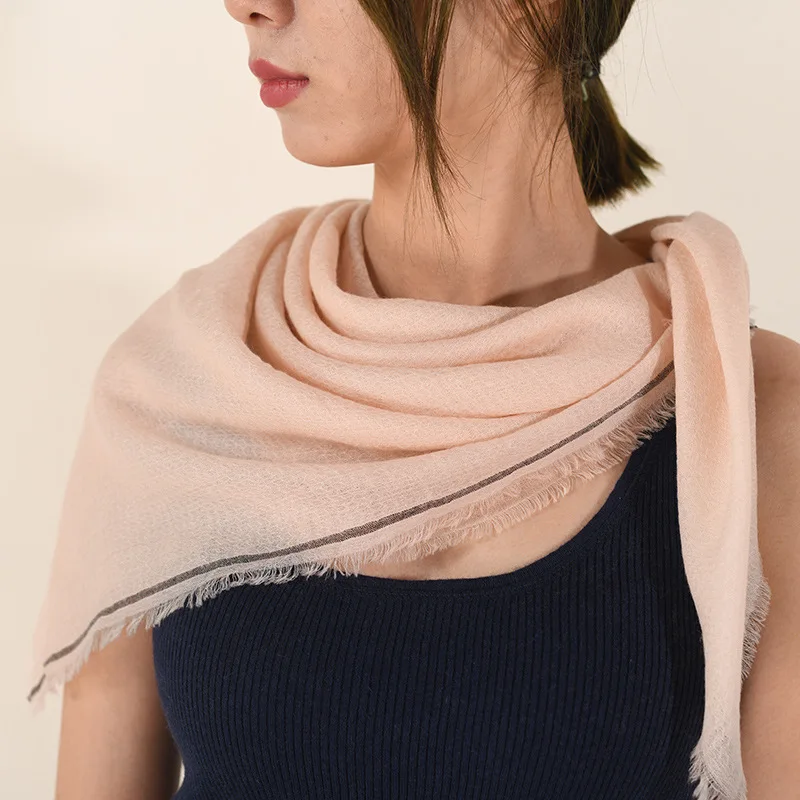 Inner Mongolia из гребенной шерсти пашмины шарф из кашемира thin200Golden край ленты проветриваемые шейный платок небольшой площади полотенце