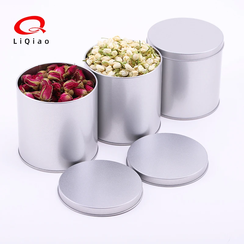 Factory Wholesale Candy Chocolate Tinplate Round Iron Cans Flat Lid Tea Dessert Gift Metal Tin Box