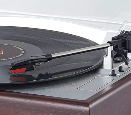 OEM high end custom Radio 3 Speeds LP retro radio turntable gramophone