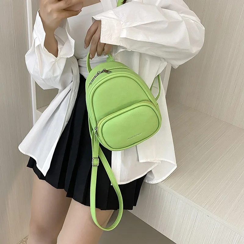 2023 New Arrival Fashion Trending PU Leather Bag Ladies Small Cute Back Pack Girls Travel School Mini Backpack For Women