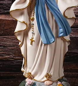 
European style art and crafts with catholic religious statues of virgin mary statue in resin and white 