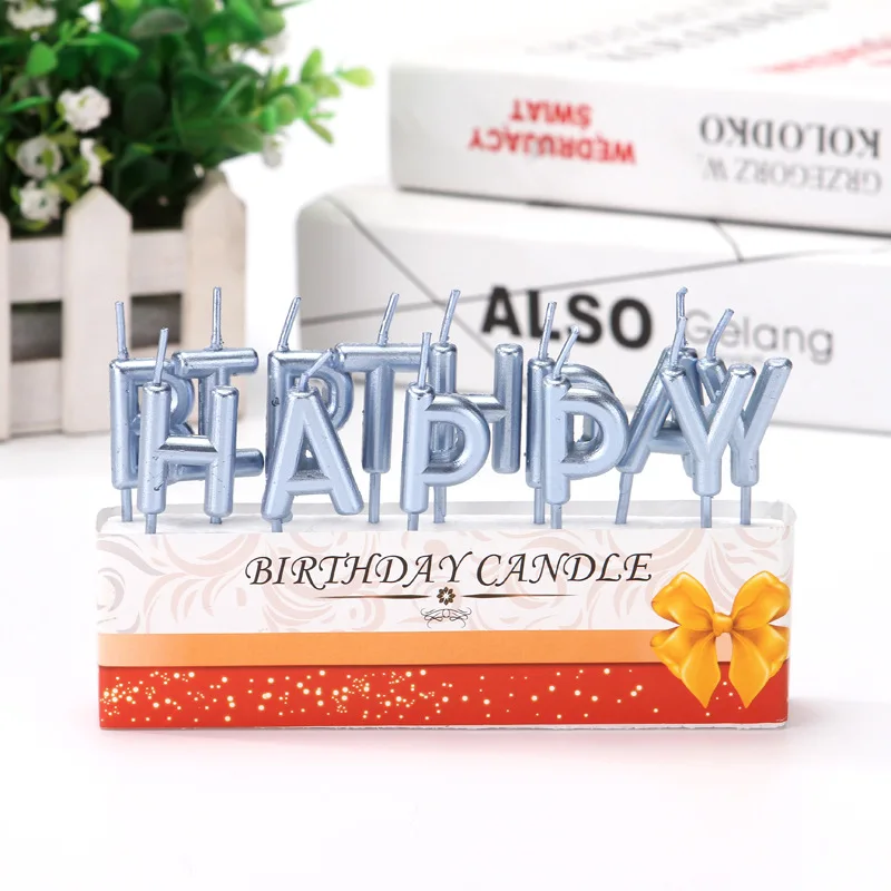 Wholesale themed alphabet shaped letter happy birthday candle