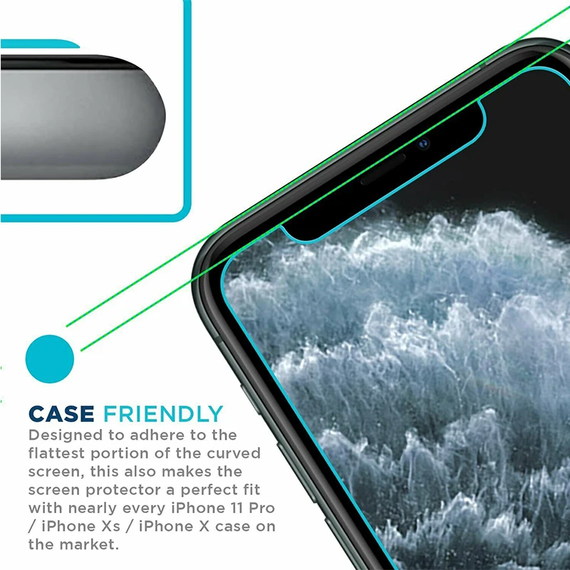 Заводская цена закаленное стекло для защиты экрана iPhone X XS 11 Pro Стекло 9H большое количество пользовательский защитный экран