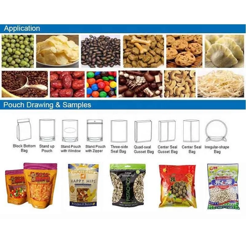 China Manufacturer Automatic Bean Seed Food Pouch Weighing Packaging Packing Machine