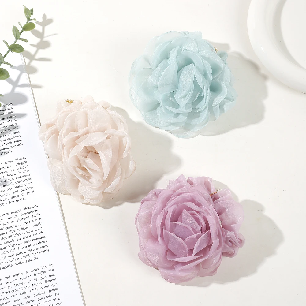 Популярные крупные резинки для волос с цветочным рисунком, эластичная резинка для волос для женщин