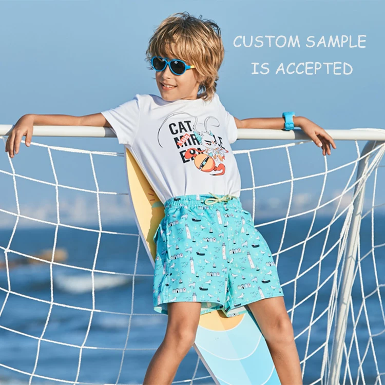 custom toddler baby little boy swim shorts trunk kids children beachwear shorts for boys