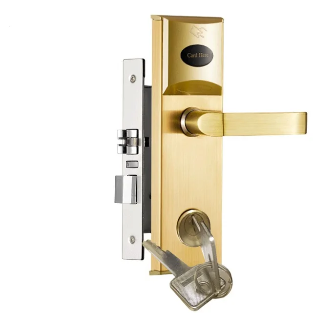 2020 RFID hotel key card lock door electronic keyless door lock entry system with free management software