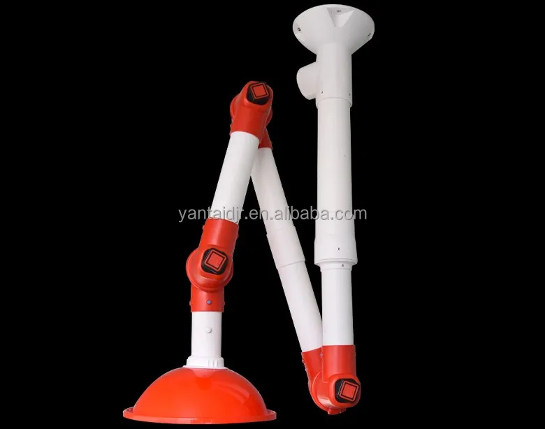 china furniture supplier Wall Mounted Flexible Dental Use Smoke Suction Arm universal Extraction Fume Exhaust Hood