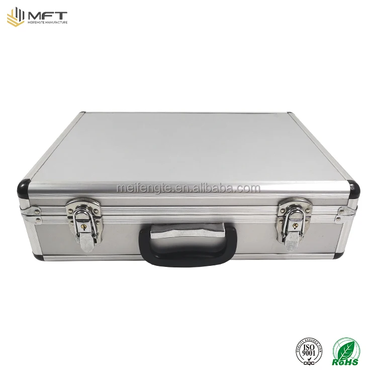 Carry on Hard Aluminum Case Gray color Box Suitcase with custom foam for Medical devices or other devices