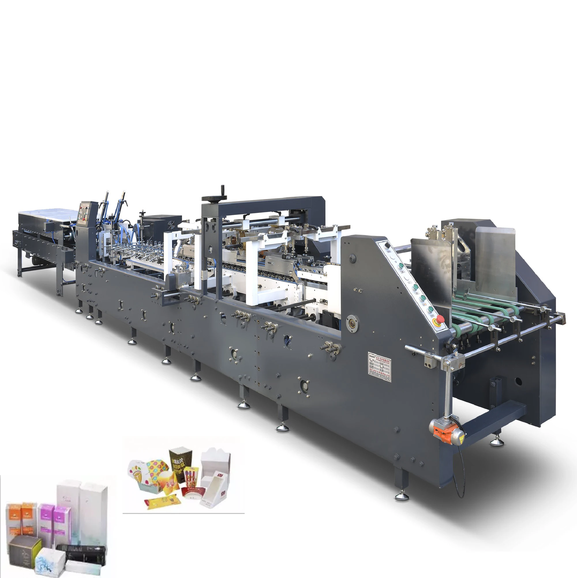 AS-800C Automatic Crash Bottom Lock Box Folding Gluing Machine
