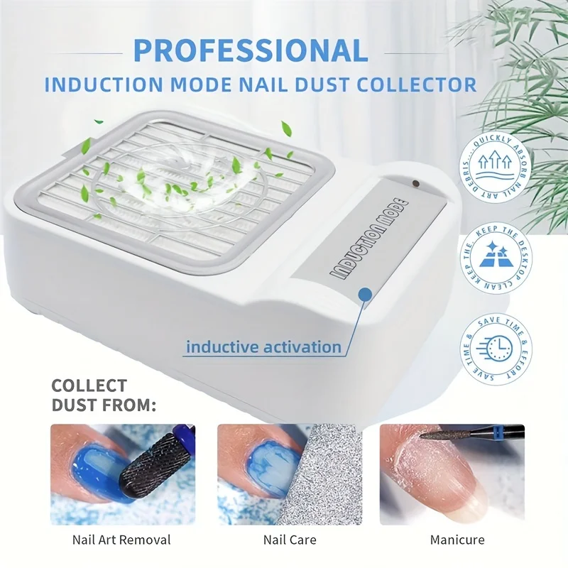 Wholesale Nail Dust Brush Cleaning Collector Professional Nail Dust Extractor Vacuum Cleaner For Nail Salon Manicure Machine