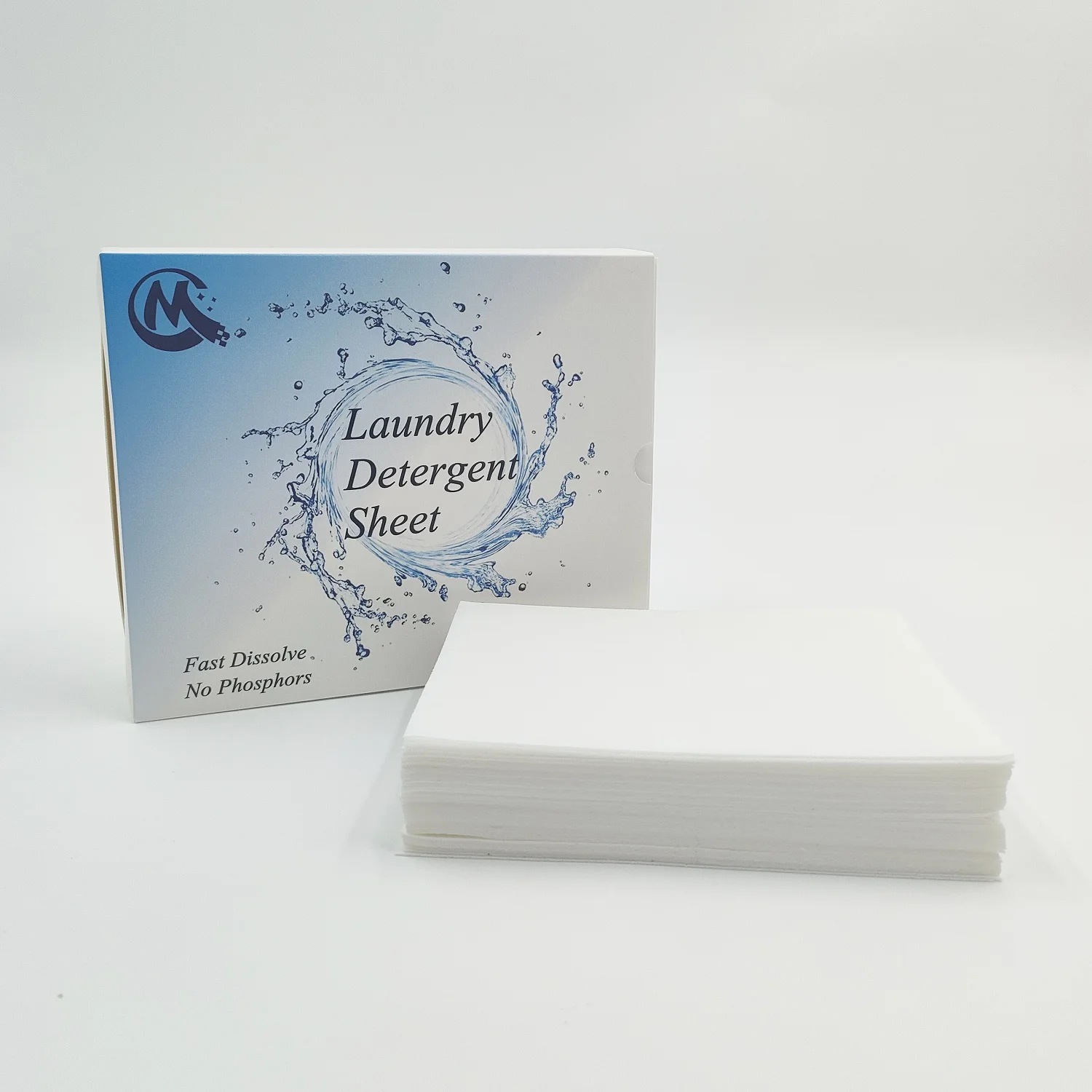 Customize Packing Box Eco-Friendly Plant based Free Laundry Detergent Sheets for HE machine travel home clothes washing