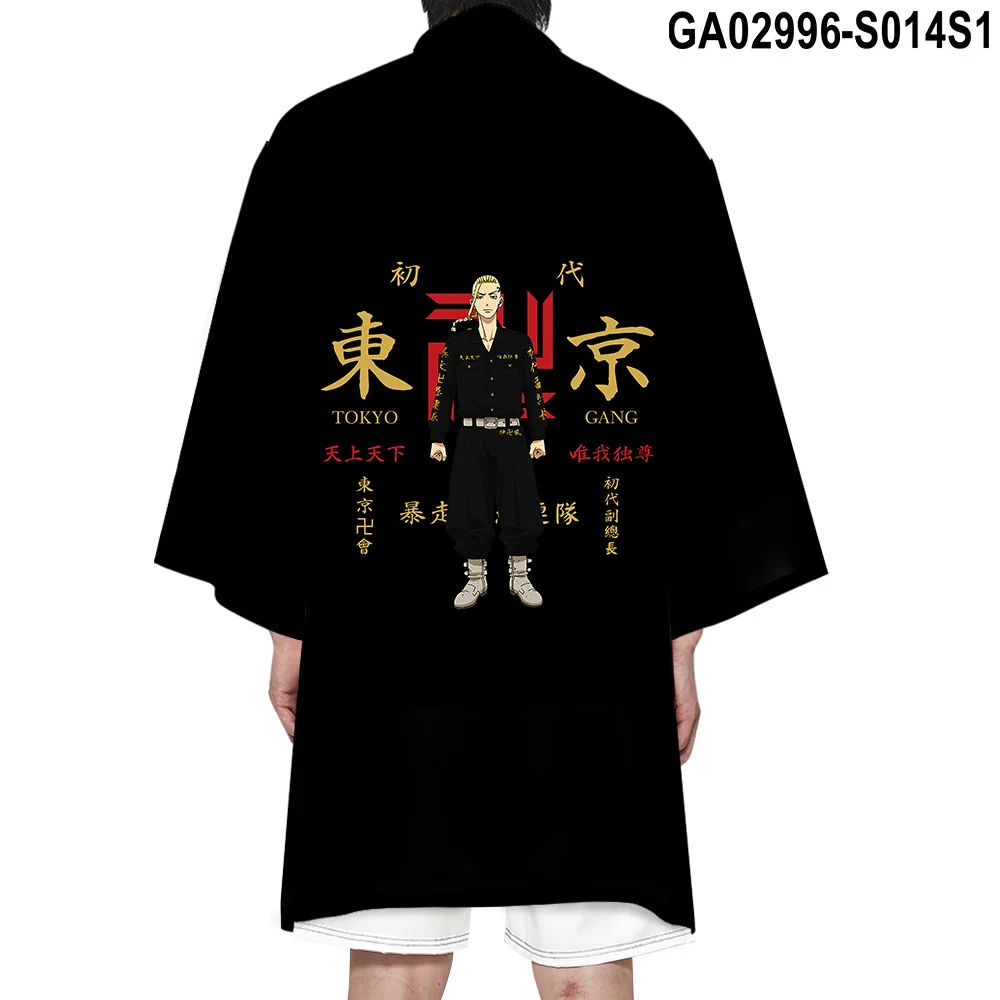  Anime Tokyo Revengers T-shirt Hanagaki Takemichi Ken Ryuguji Cloak Tops Jackets Draken Haori Ryuguuji Mikey Kimono Coats