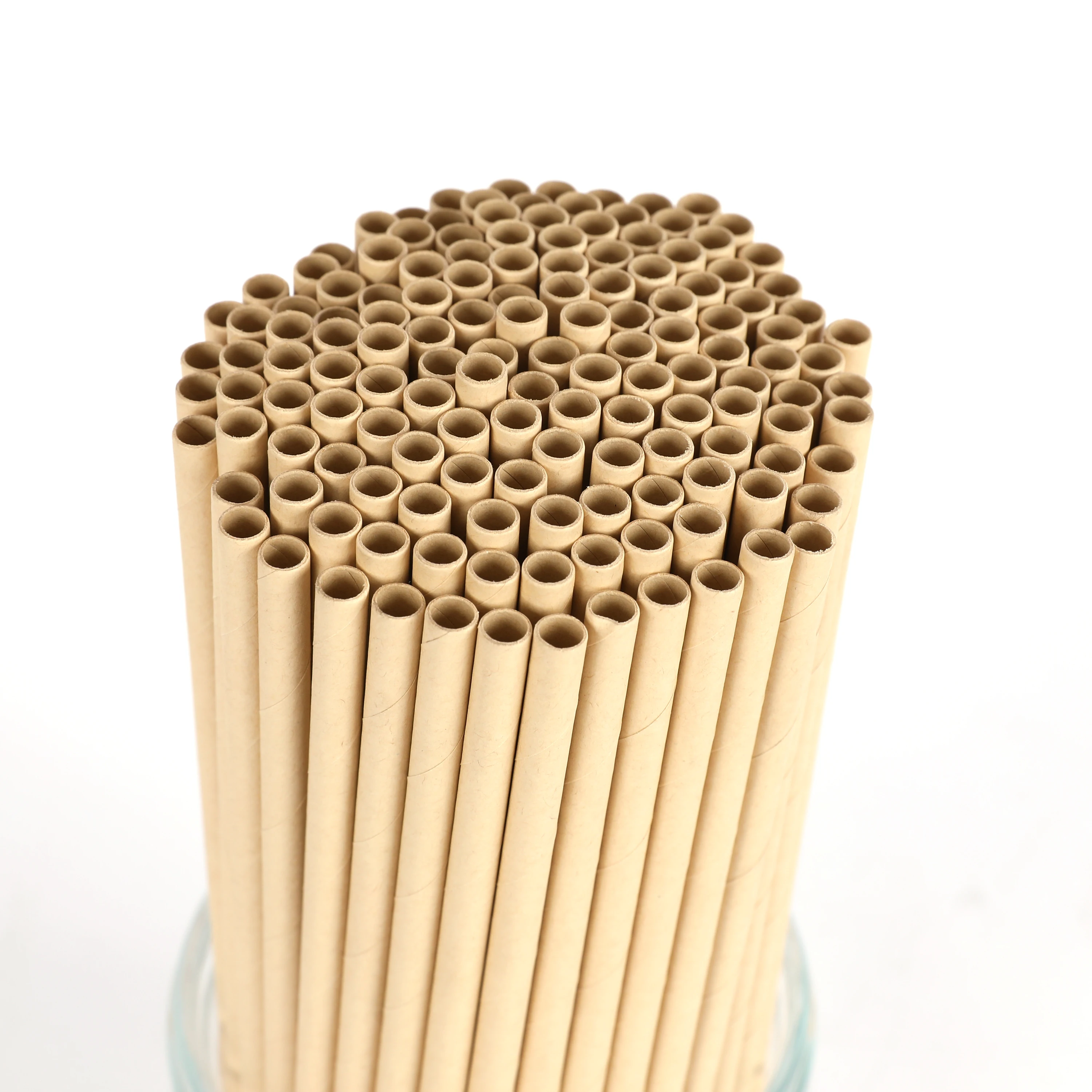 Customized Logo Acceptable Biodegradable Eco Friendly Bamboo Natural Paper Straws