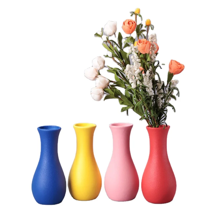 2024 new arrival ceramic & porcelain vases s for decoration colorful round vase for wedding decor