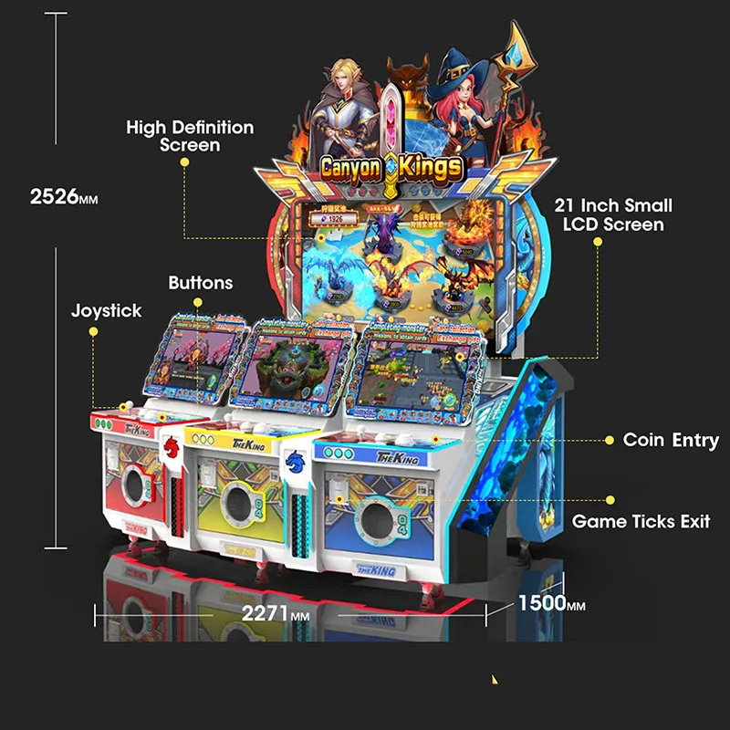 Amusement Indoor Attracting Boys Launch Skill Defeat Monsters Redeeming Game Role Cards Machine Fun Arcade Games