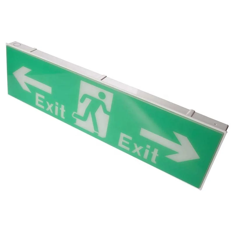 IP20 LED Rechargeable 220V China Plastic Casing Emergency Exit Sign Light