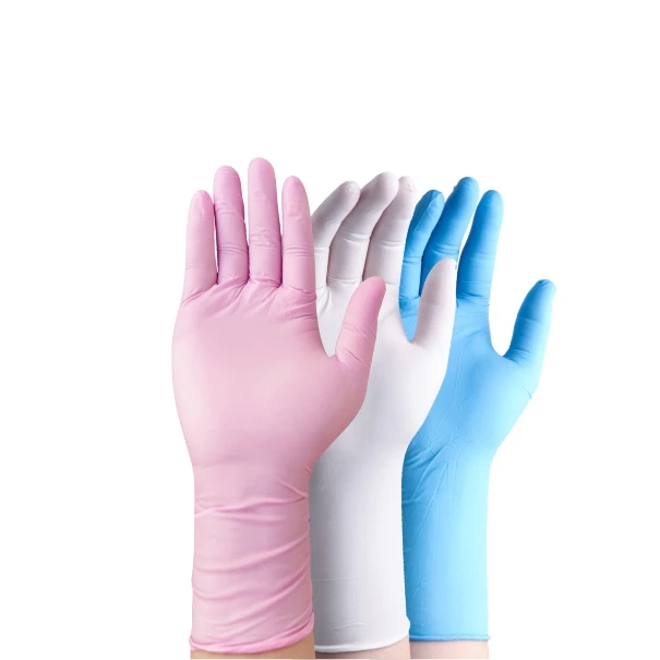 ANBOSON 12inch Long Sleeve Non-Slip Grip Waterproof Cleaning Washing Bath Disposable Household Rubber Nitrile Gloves For Women